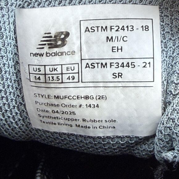 New Balance Fresh Foam Shoes Mens Size 14 EE Black Work Walking MUFCCEHBG main image 10